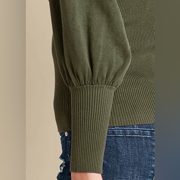 NEW Venus Puft Sleeve Sweater in Olive - Picture 9 of 12